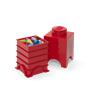 Tárolódoboz, szögletes, LEGO, piros
