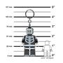Kulcstartó, LED világítással, LEGO 