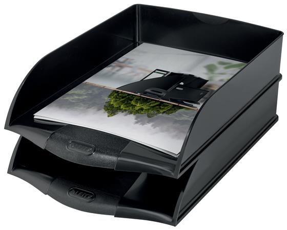 Irattálca, PP, A4, LEITZ "Recycle", fekete