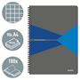 Spirálfüzet, A4, kockás, 90 lap, laminált karton borító, LEITZ 