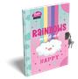 Emlékkönyv, lakattal, A5, keményfedeles, LIZZYSULI, "Lollipop Rainbow"