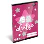 Füzet, tűzött, A5, sima, 32 lap, LIZZYSULI, "Kit tok Stars Purrfect", "20-32"