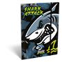 Gumis mappa, karton, A4, LIZZYSULI, "Shark Attack"