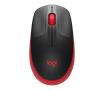 Egér, vezeték nélküli, optikai, USB, LOGITECH, "M190", piros