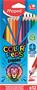 Színes ceruza készlet, háromszögletű, MAPED "Color`Peps Strong", 12 különböző szín