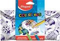 Tolltartó, textil, színezhető, tépőzáras, MAPED "Color`Peps", színezőtermékekkel