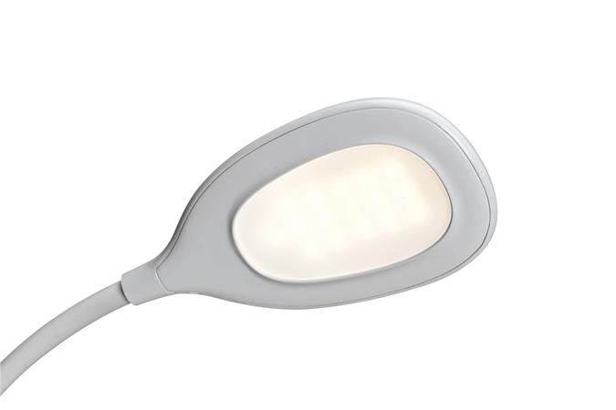 Asztali lámpa, LED, szabályozható, felfogatható, USB, MAUL "Jack", fehér
