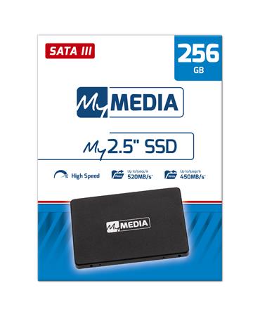 SSD (belső memória), 256GB, SATA 3, 450/520MB/s, MYMEDIA (by VERBATIM)