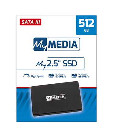 SSD (belső memória), 512GB, SATA 3, 480/520MB/s, MYMEDIA (by VERBATIM)