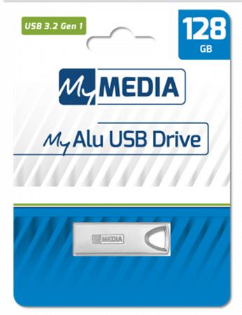 Pendrive, 128GB, USB 3.2 Gen1, alumínium ház, MYMEDIA "Alu" (by VERBATIM)