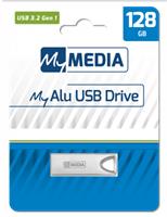 Pendrive, 128GB, USB 3.2 Gen1, alumínium ház, MYMEDIA 