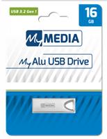 Pendrive, 16GB, USB 3.2 Gen1, alumínium ház, MYMEDIA 