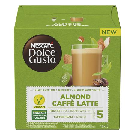 Kávékapszula, 12 db, vegán, NESCAFÉ "Dolce Gusto Almond Caffé Latte"