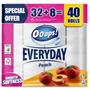 Toalettpapír, 3 rétegű, kistekercses, 32+8 tekercs, OOOPS "Everyday", barack