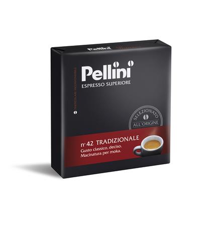 Kávé, pörkölt, őrölt, 2x250 g,  PELLINI, "Tradizionale"