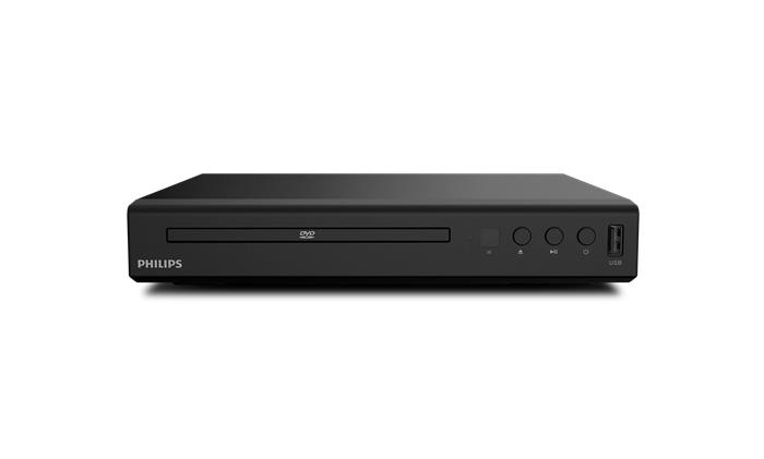 DVD-lejátszó, asztali, PHILIPS "TAEP200", fekete