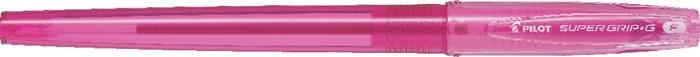 Golyóstoll, 0,22 mm, kupakos, PILOT "Super Grip G", rózsaszín