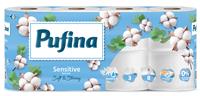 Toalettpapír, 3 rétegű, kistekercses, 8 tekercs, PUFINA 