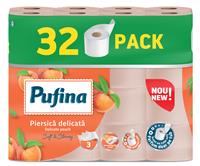 Toalettpapír, 3 rétegű, kistekercses, 32 tekercs, PUFINA 