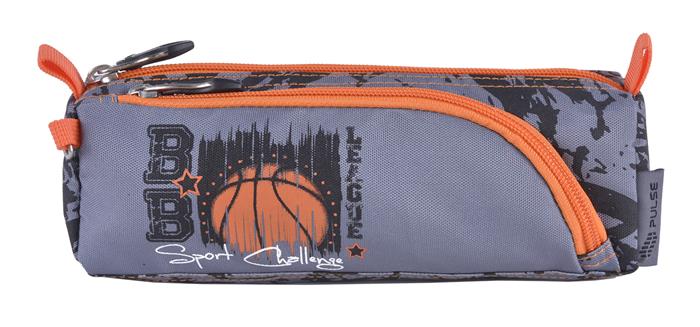 Tolltartó, cipzáras, PULSE"Basketball League", szürke-narancssárga