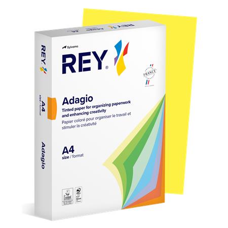 Másolópapír, színes, A4, 160 g, REY "Adagio", intenzív sárga