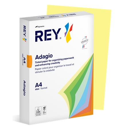 Másolópapír, színes, A4, 160 g, REY "Adagio", pasztell sárga