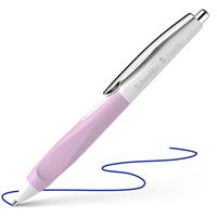 Golyóstoll, 0,5 mm, nyomógombos, fehér-rózsaszín tolltest, SCHNEIDER 