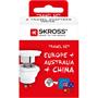 Adapter, Ausztráliába, Kínába, Európába utazóknak, földelt, SKROSS