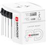 Adapter, világutazóknak, 1xUSB-A, 1xUSB-C PD, 65W, USB-C kábel, SKROSS