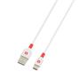 Töltőkábel, USB-A/USB-C,  2m, SKROSS, fehér