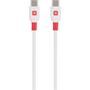 Töltőkábel, USB-C/USB-C, 1,2m, SKROSS, fehér