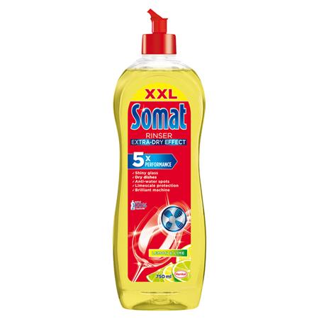 Mosogatógép öblítőszer, 750 ml, SOMAT "Extra Dry Effect", citrom-lime