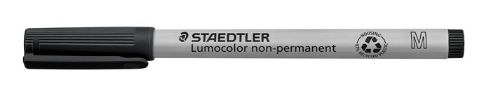 Alkoholmentes marker, OHP, 1 mm, STAEDTLER "Lumocolor 315 M", fekete