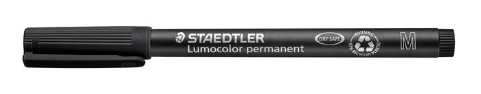 Alkoholos marker, OHP, 1 mm, STAEDTLER "Lumocolor 317", fekete