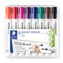 Táblamarker készlet, 2 mm, kúpos, STAEDTLER "Lumocolor® 351", 8 különböző szín
