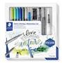 Ecsetirón készlet, kétvégű, STAEDTLER "Mixed Set 6", 6 különböző szín