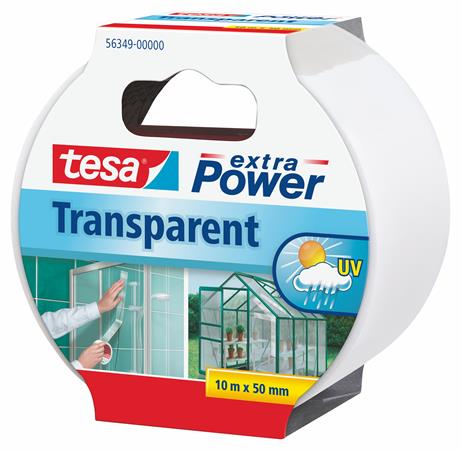 Ragasztószalag, textil erősítésű, 48 mm x 10 m, TESA, "Extra Power", átlátszó