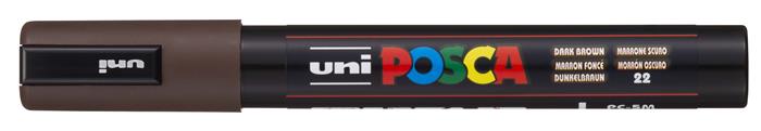 Dekormarker, 1,8-2,5 mm, UNI "Posca PC-5M", sötétbarna