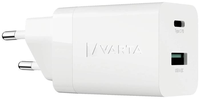 Hálózati töltő, 1xUSB, 1x USB-C kimenet, 38W, VARTA "Speed"