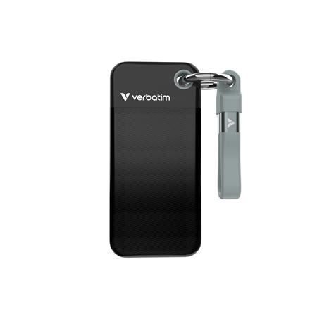 SSD (külső memória) 1TB, USB 3.2 Gen2, VERBATIM "Pocket SSD", fekete/szürke
