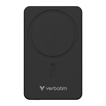 Power bank, külső akkumulátor, vezeték nélküli, 10.000mAh, VERBATIM "Charge n Go Essentials", fekete