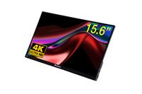 Hordozható monitor, érintőképernyő, 4K UHD felbontás, fém borítás, 15,6