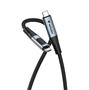 USB kábel, USB-C - USB-C, 1,2 m, 240W, teljesítménykijelzővel, VERBATIM