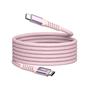 USB kábel, USB-C - USB-C, 1,2 m, 60W, mágneses, VERBATIM, rózsaszín