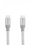 USB kábel, USB-C 3.1 - USB-C, 30 cm, VERBATIM, ezüst