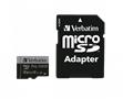 Memóriakártya, microSDXC, 256GB, CL10/U3/A2, 100/90 MB/s, adapter, VERBATIM 
