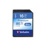Memóriakártya, SDHC, 16GB, CL10/U1, 80/10 MB/s, VERBATIM 
