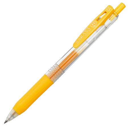 Zseléstoll, 0,33 mm, nyomógombos, ZEBRA "Sarasa Clip", sárga
