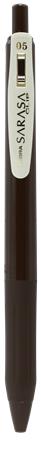 Zseléstoll, 0,33 mm, nyomógombos, ZEBRA "Sarasa Clip Vintage", barna
