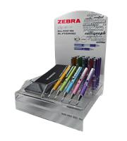 Golyóstoll display, 0,24 mm, teleszkópos, ZEBRA 